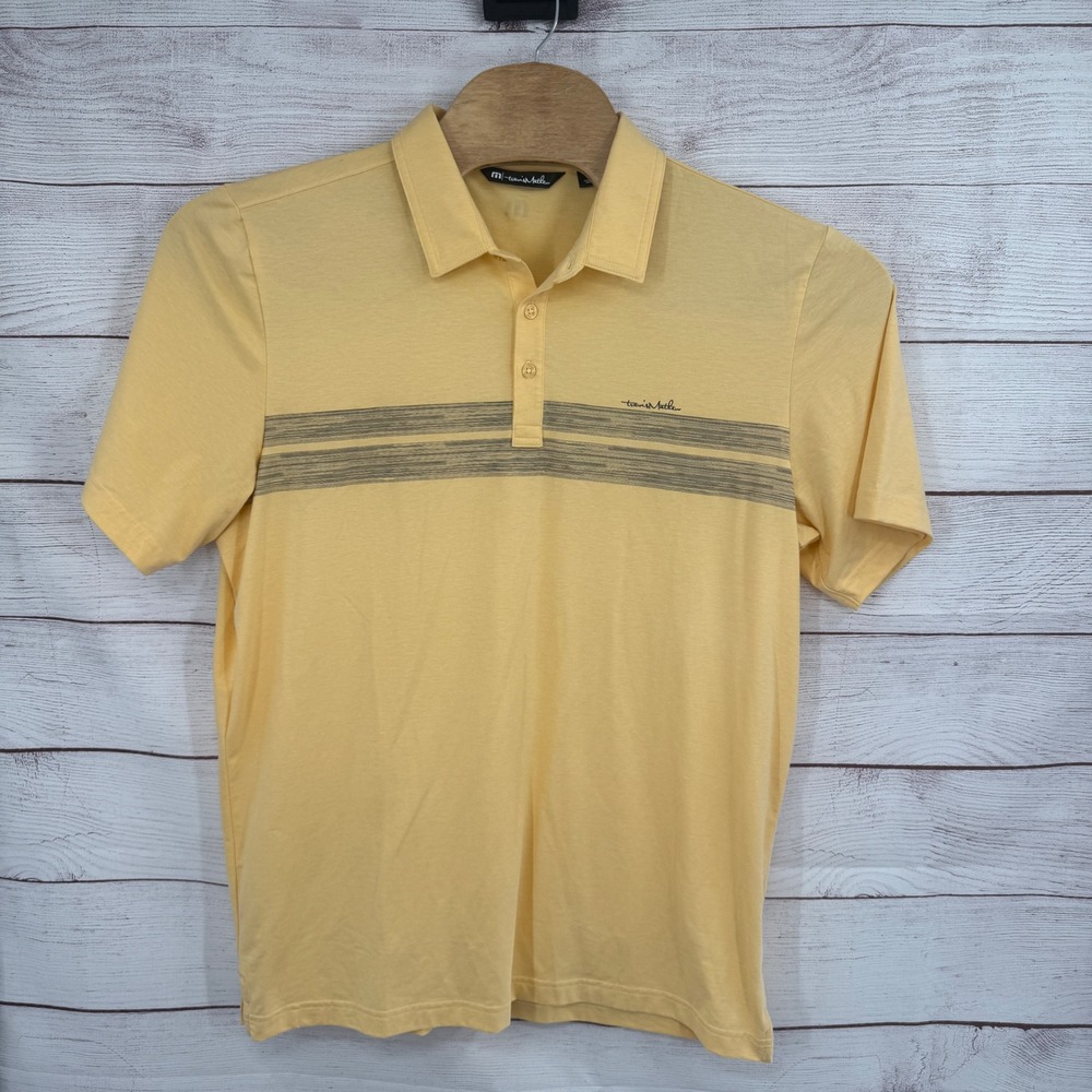Travis Mathew Golf Polo Shirt‎ XL Striped Casual Short Sleeve Athletic